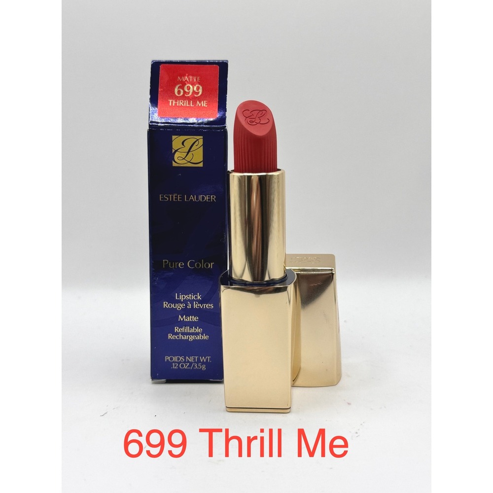 Estee Lauder Pure Color Matte Lipstick 699 Thrill Me Red NEW
